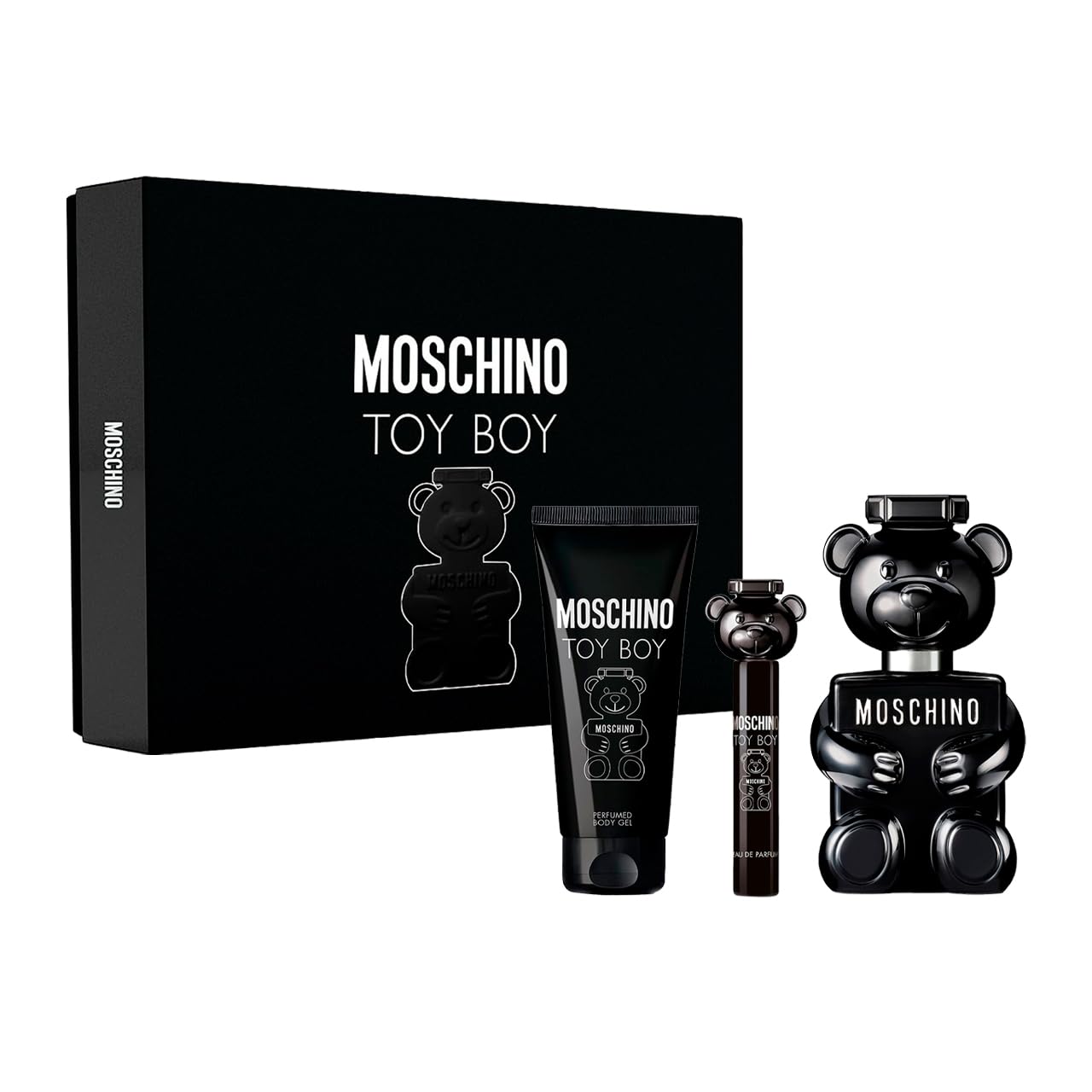 Moschino Toy Boy おまけ付き！ Moschino Toy Boy by Moschino for Men - 3 Pc Gift Set 3.4oz EDP
