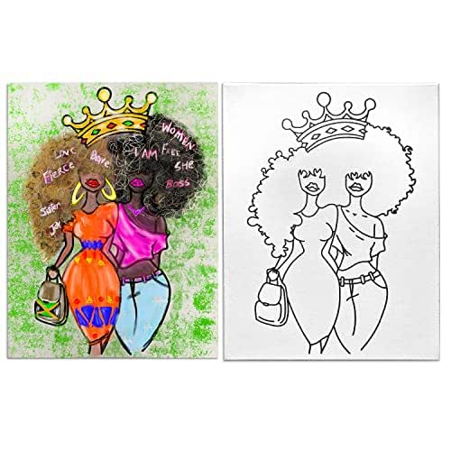 Canvas Painting Pre Drawn Stretched Cotton Canvas