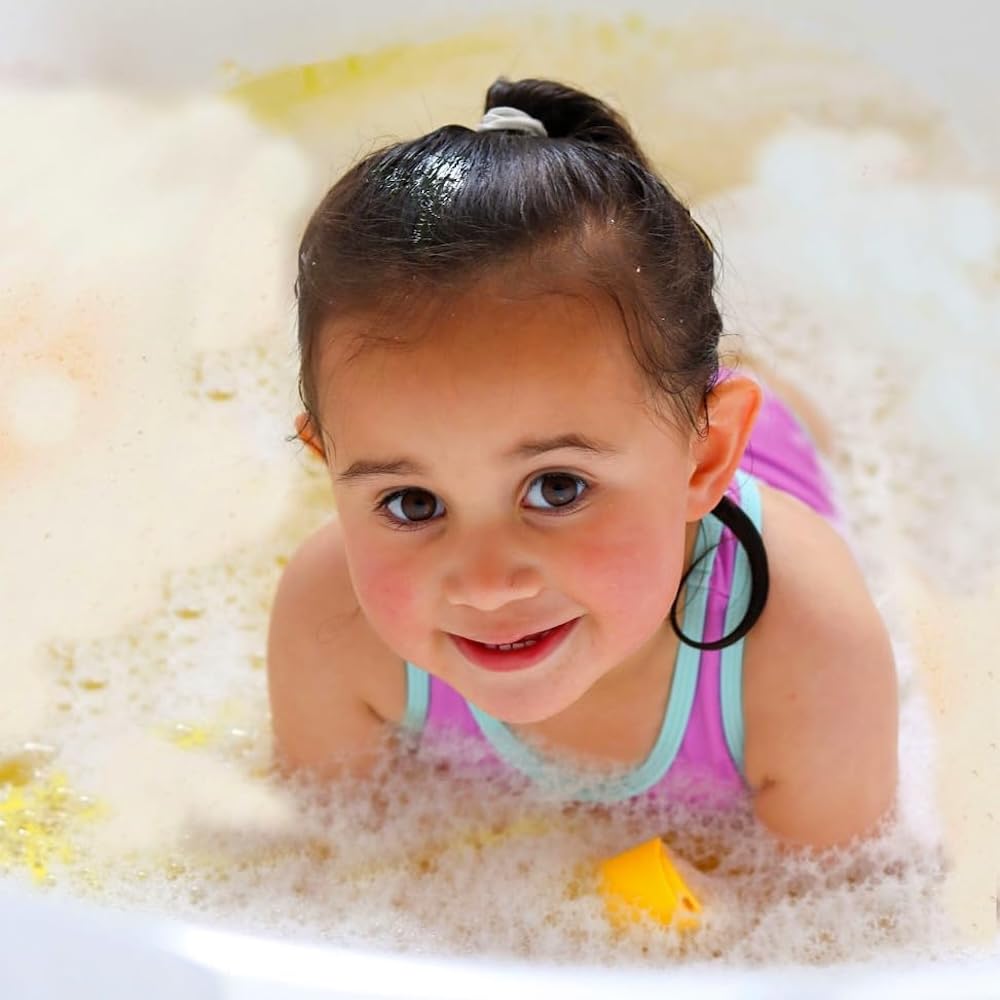 Honeysticks Burbujas de Bañera para Niños – Espuma de Baño a Base de Plantas – Bubble Bath que Cambia el Color del Agua y Crea Mucha Espuma – No Tóxica, No Irritante - 3 Uds - Azul, Amarillo, Rojo