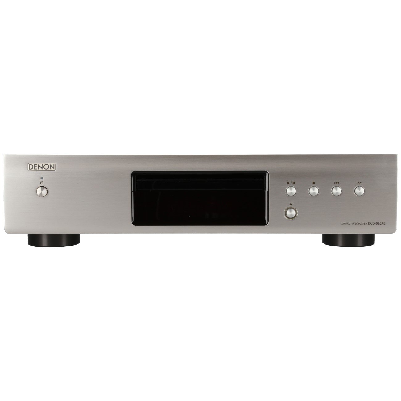 Denon DCD 520 AE CD-Player (Aluminium Frontblende, ECO-Standby, Burr Brown Wandler) Silber