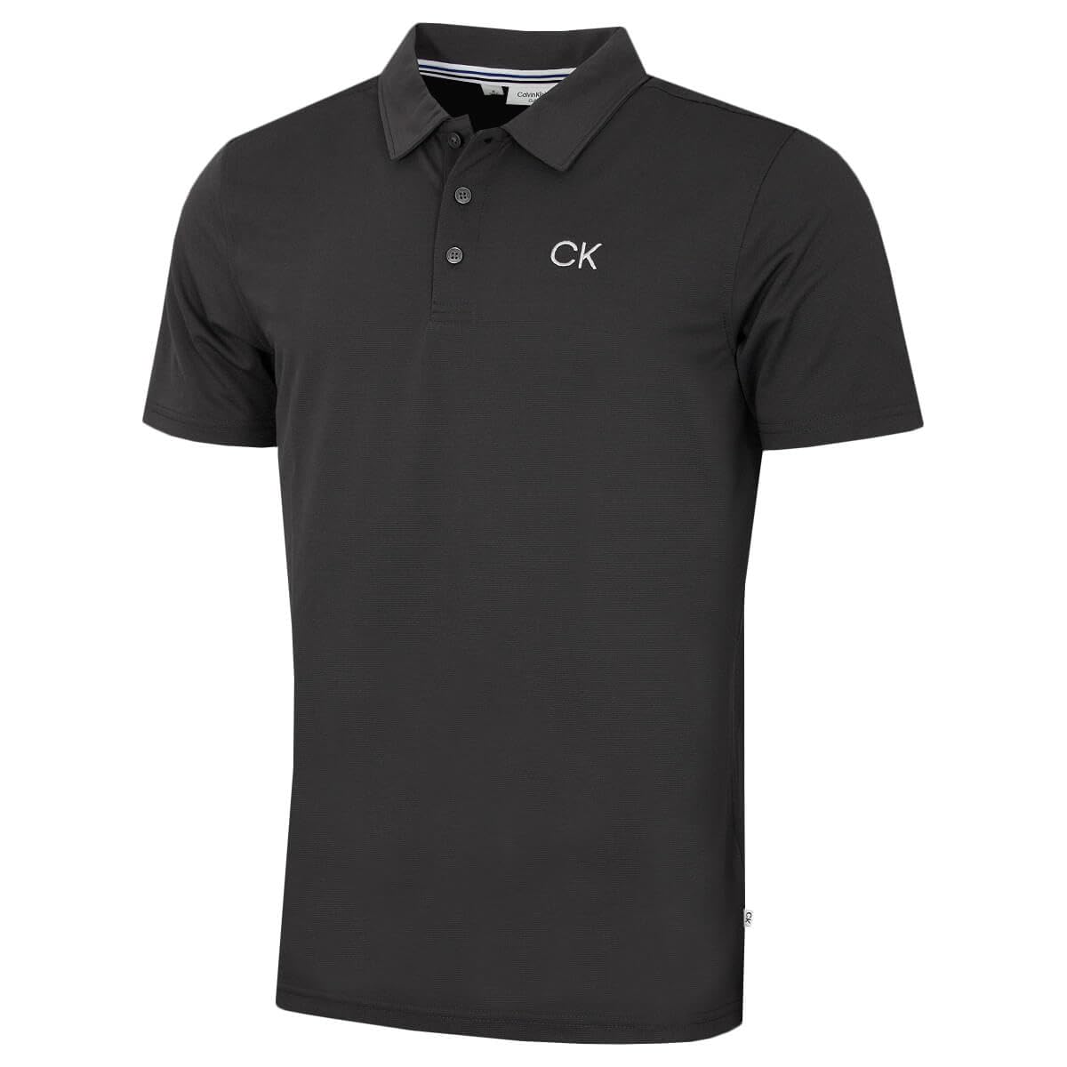 Calvin Klein Men's Charcoal Central Eco Light Wicking Polo Shirt - Xxxl