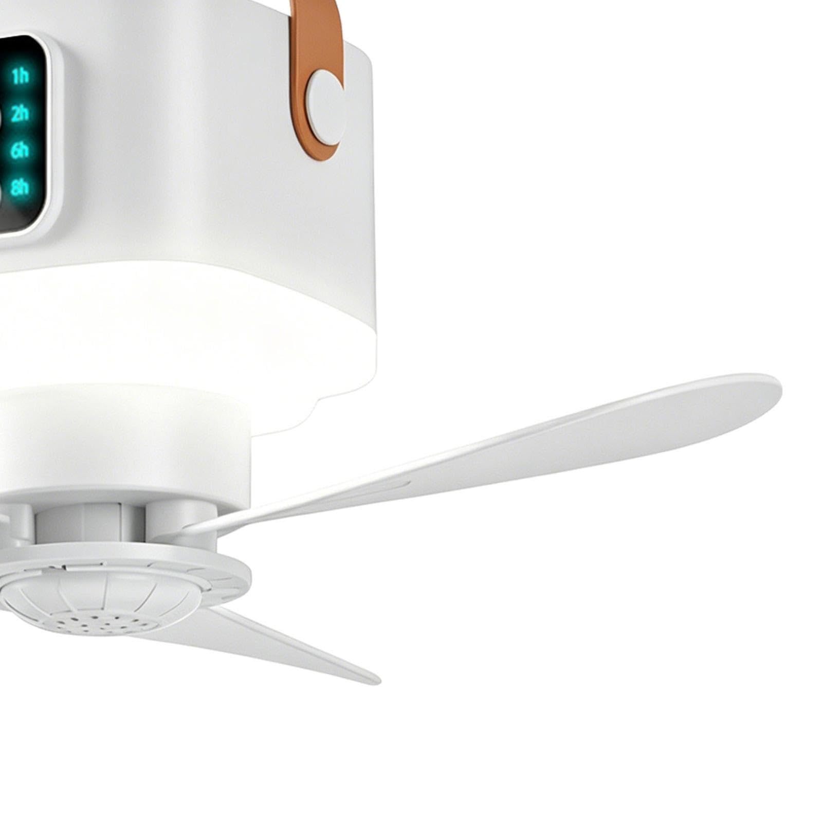 Tragbarer Deckenventilator für Zelt, LED-Licht, wiederaufladbar 3600 | Ventilator für Pavillon, Haus, Schlafzimmer, Schlafsaal, Arbeitsplatz, Garage, Terrasse, Veranda, Gazebo Pergola