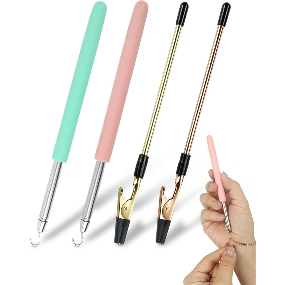 Jnchdghwa As Shown Bracelet Helper Tool 4 Pcs, Quick Release Fastener Hooks For Necklace, Portable Bracelet Assistance Tool