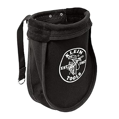 Klein Tools 51A Tool Pouch, Utility Pouch for Carrying Nuts and Bolts, with Interior Pocket, No. 10 Canvas, 9 x 3.5 x 10-Inch