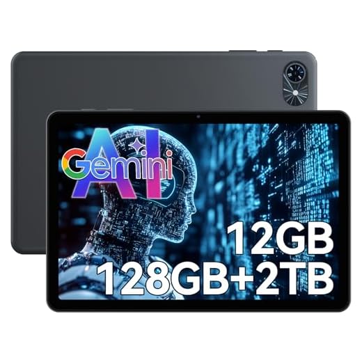 T80 Android Tablet 10 Zoll - 12GB RAM 128GB ROM (2TB TF) Tablet PC, Android 15, Gemini AI 3.0, Widevine L1, 6000mAh, 5G WiFi, Tablet für Senioren, Schüler & Kinder (4 Jahre Garantie