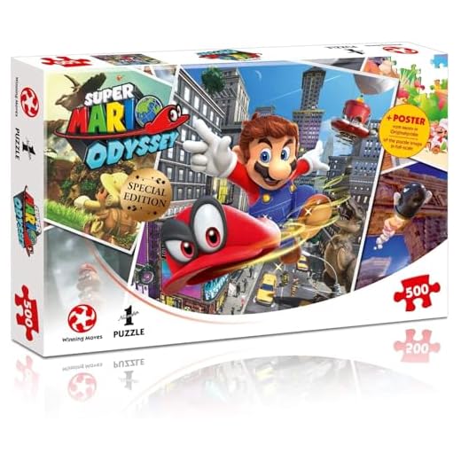 Top Trumps, Puzle de 500 Piezas de Super Mario Odyssey World Traveler, Rompecabezas para Niños y Adultos, WIN11316