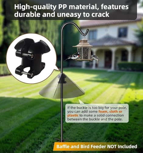 image for OLEKE 2 Pack Squirrel Baffle for Bird Feeder Pole, Outside Pole Mount 