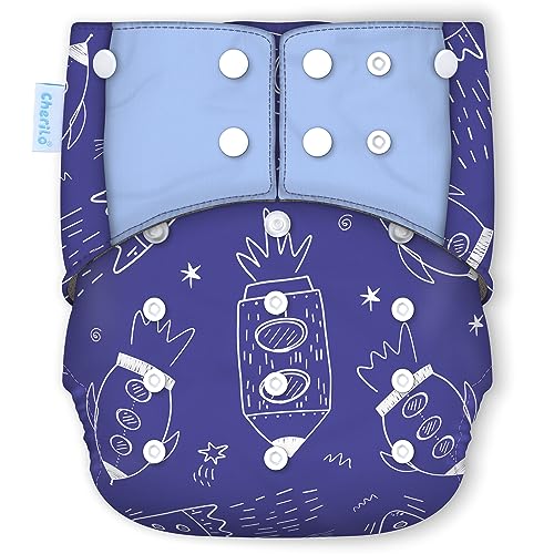 Cherilo Reusable Cloth Diaper for New Born Baby 0 to 3 years, Leakproof, Eco-Friendly Washable Cloth Diapers, No Side Leakage, Adjustable, Free Size Pocket Diaper (1 Galaxy Pattern Diaper + 1 Insert) - Amazon at ₹161 (87% Off) – Amazon