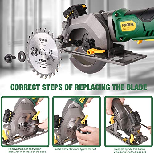 POPOMAN Cordless Circular Saw, 4-1/2