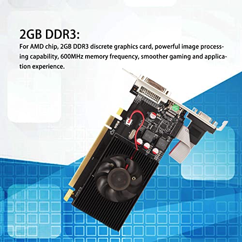 Radeon Hd 7450 Graphics Card, 2Gb Ddr3 Gaming Graphics Card, 64Bit Gpu Directx 11 Computer Graphics Card Upgrade Accessories, Dvi Vga Hdml #TOP1