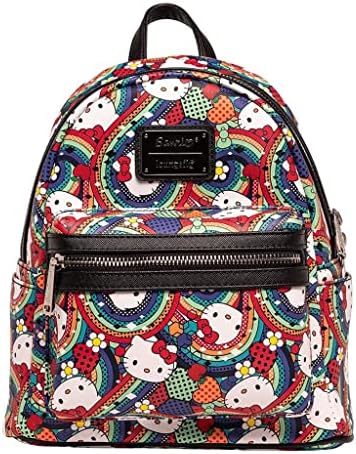 Amazon.com | Loungefly Hello Kitty Zodiac Print Womens Double Strap ...