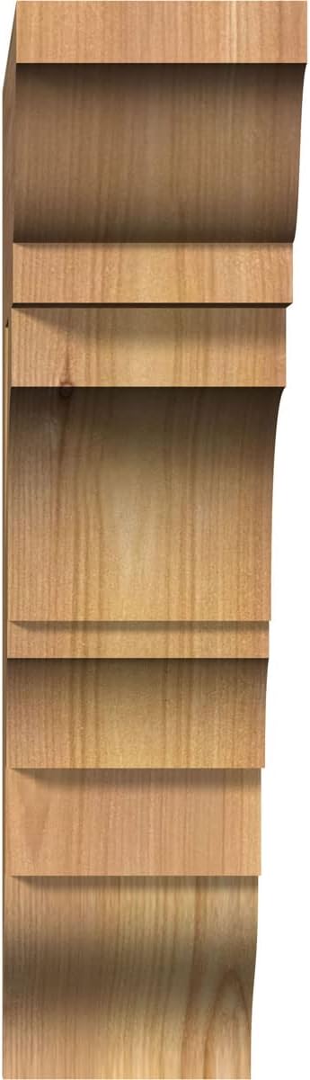 3 1/2"W x 14"D x 14"H Balboa Traditional Smooth Bracket, Western Red Cedar