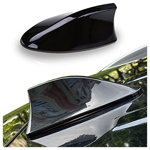 Miytsya Shark Fin Antenna Car Antenna Decorative Top Mounted Dummy Roof Aerial for Car Trunk SUV (Black)
