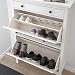 IKEA HEMNES zapatero con 2 compartimentos 89x30x127 cm blanco