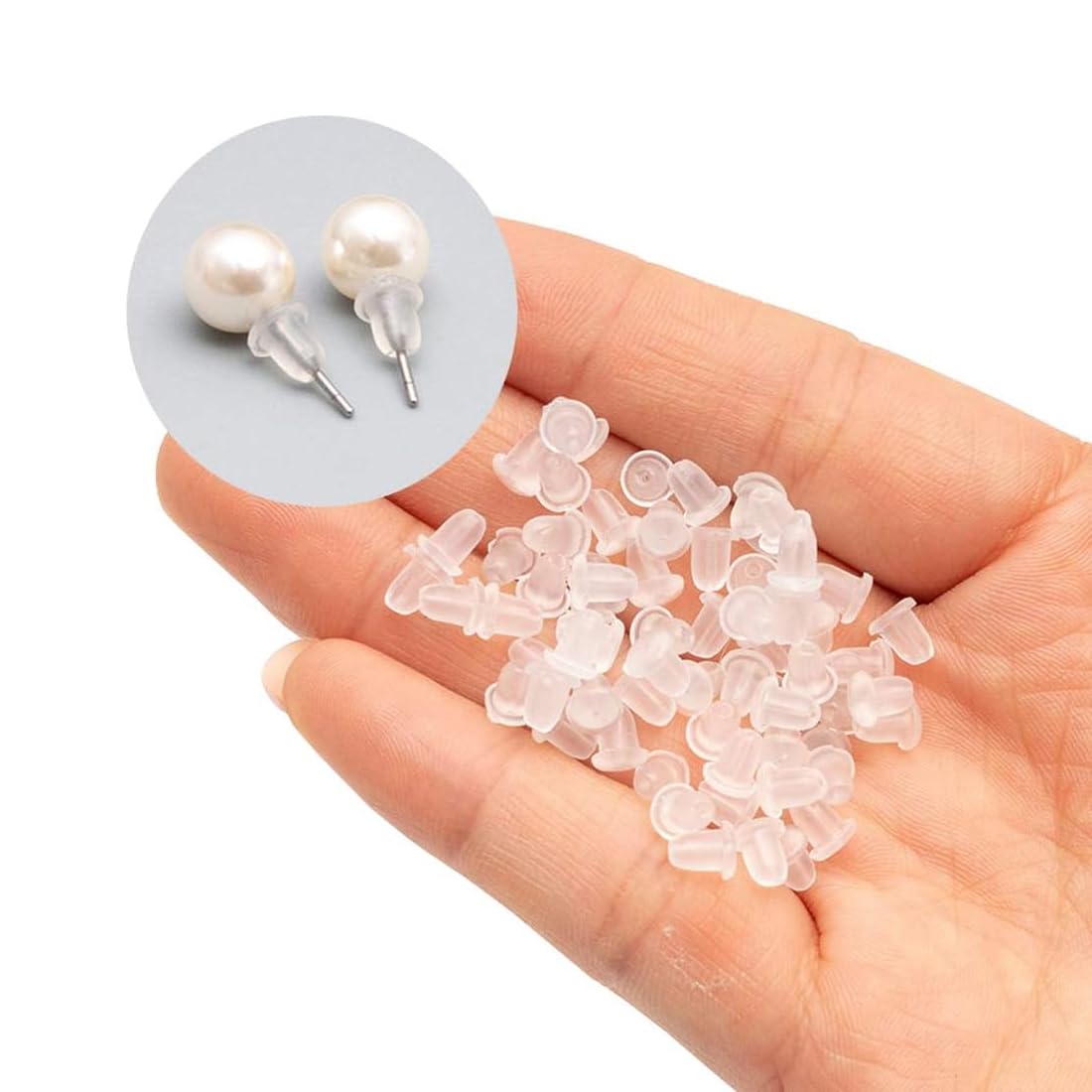 Transparente Silikon-Ohrstecker Stopper – Hautfreundlich, Sicher & Perfekt Zum DIY Oder Als Ersatz