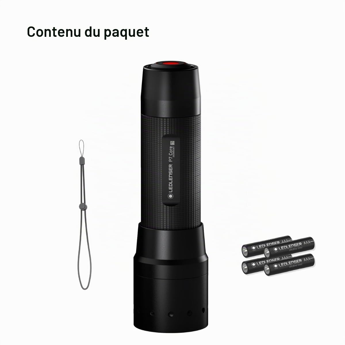 Ledlenser P7 Core Lampe torche, 450lm, Piles AAA, Autonomie de 25h