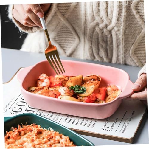 Plaque de cuisson céramique rose OUNONA plat à gratin multifonction