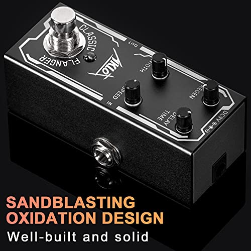 Classic Flanger Guitar Pedal, Aklot Electric Effects Pedals Mini Single Type Dc 9V True Bypass #TOP2
