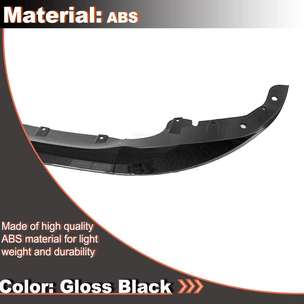 MCARCAR KIT Front Bumper Lip Fits for BMW 4 Series 2-Door G22 G23 M Sport Coupe&Convertible 2020-2024 430i 440i Gloss Black Car Front Bumper Lip Body Kit Trim Protection 3pcs/Set