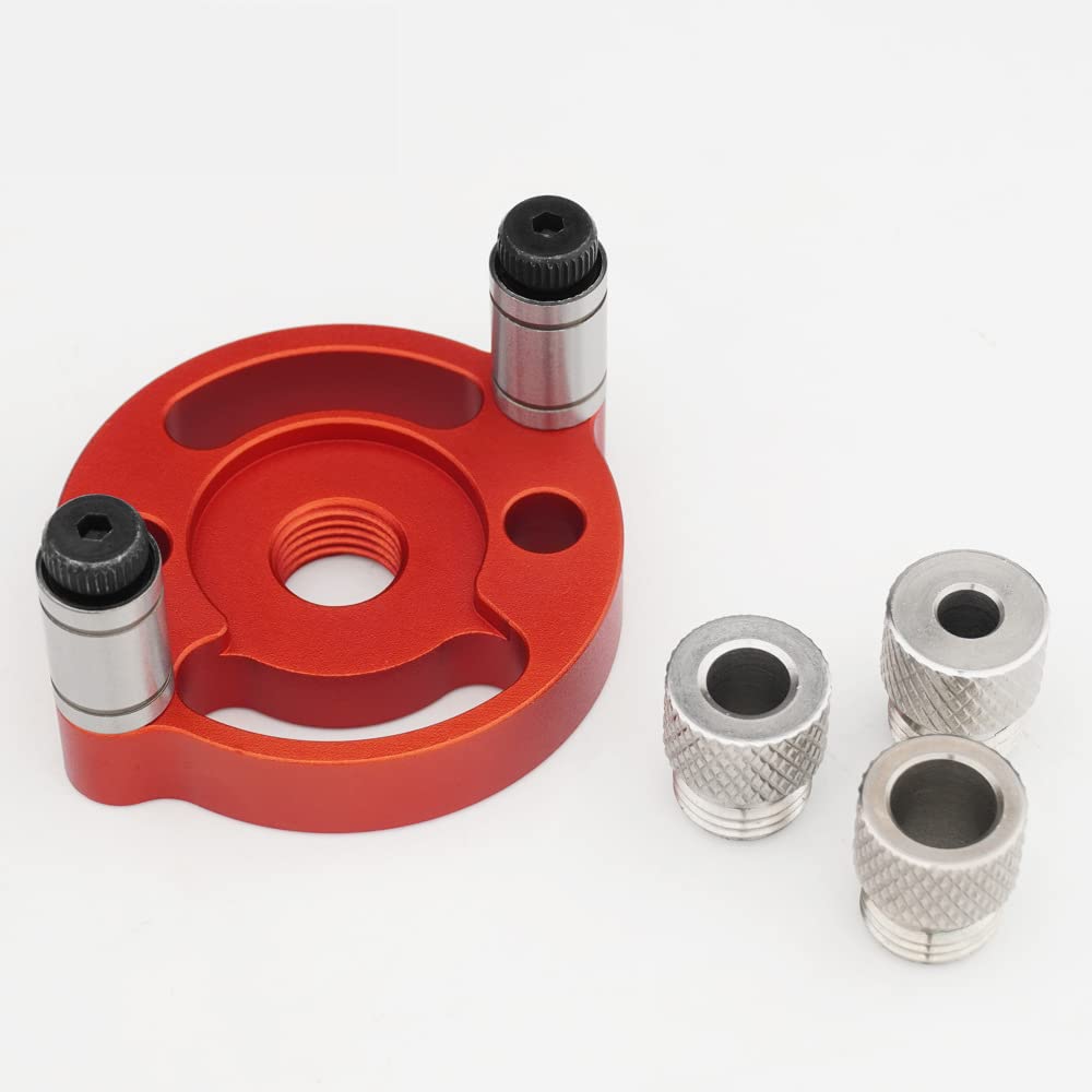 Kit de plantilla de taco, herramientas manuales de carpintería autocentrantes para agujeros rectos con taladro y manga de 2/3/4/5/6/7/8/9/10 mm
