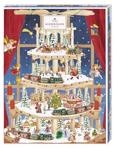 Niederegger Adventskalender Winter-Klassiker, modernes Design, ge...