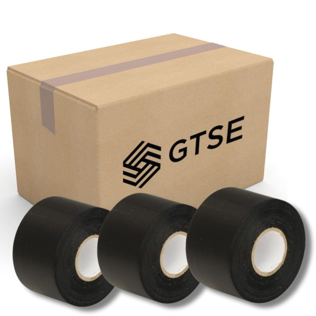 Gocableties Black Wide Electrical Tape, 50mm x 33m, 2" Strong Self-Adhesive PVC Insulation Tape for Insulating, Repairing and Protecting Electrical Wires, 75 Rolls