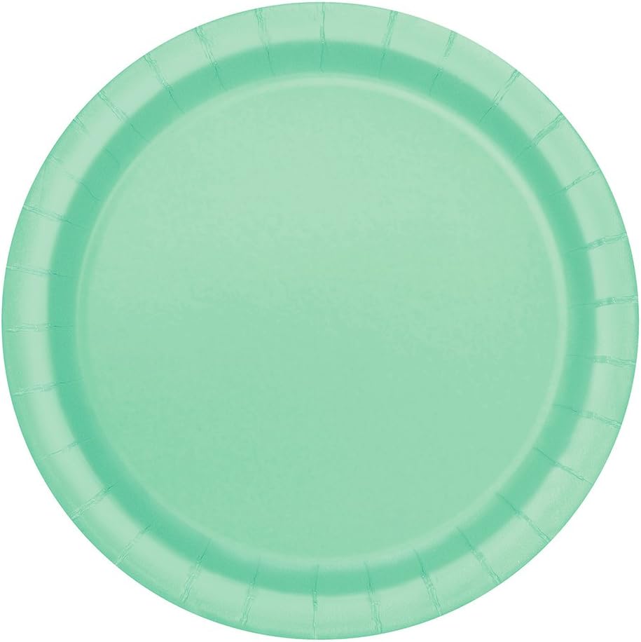 Unique 99224 Mint Paper Cake Plates, Party Tableware, 20 Ct
