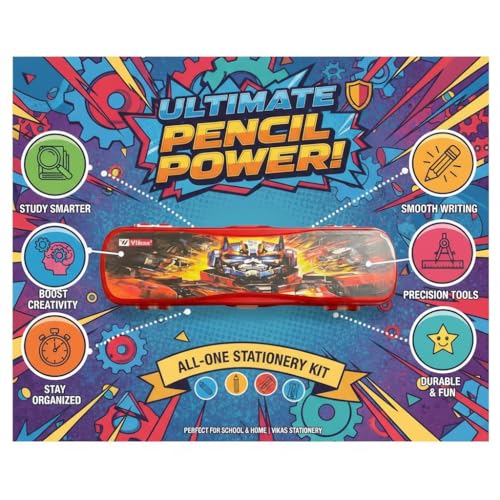 Image of Vikas' Robot Warrior Mini Pencil Box for Kids | Cartoon Transformer Theme | Small Size Pencil Case for Boys | Plastic Stationery Organizer Box (Pack of 1)