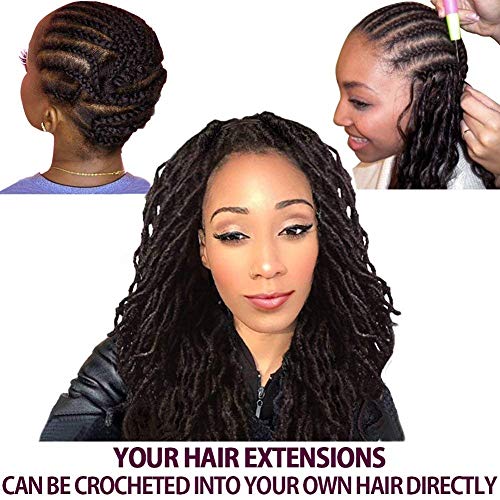 4 قطع من خيوط شعر من الصوف البرازيلي للتضفير والصوف السنغالي للتضفير والحياكة وضفائر الشعر باللون الأسود من LY