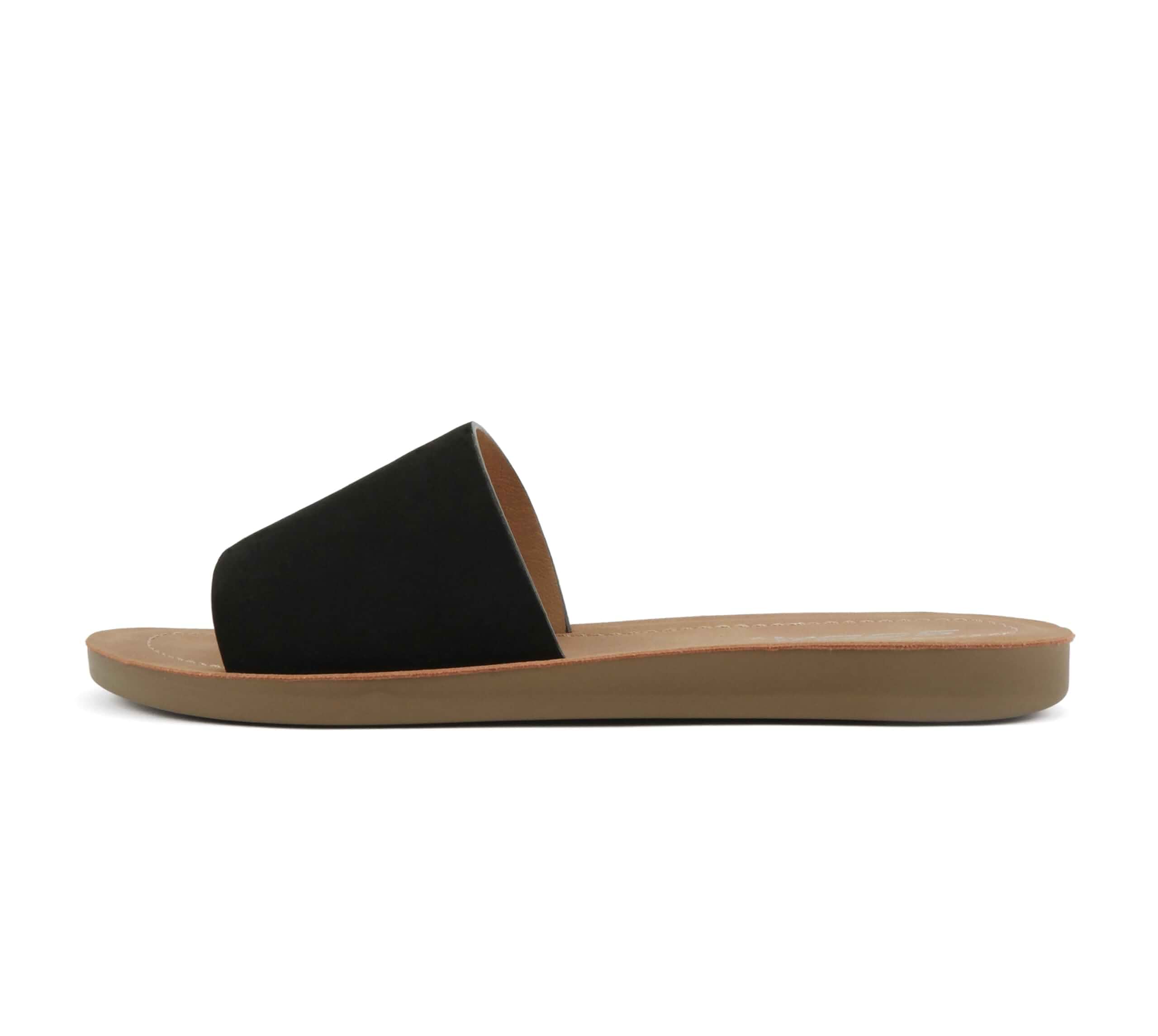 Soda Shoes Efron-S Women Flip Flops Basic Plain Slippers Slip On Sandals Slides Casual Peep Toe Beach