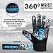 SYNA SPORTS Soccer Goalkeeper Gloves for Kids Boys Youth, Soccer Goalie Gloves 4MM Anti-Slip Resistant Latex Palm Double Wrist Support, All Weather Football Gloves (Cyan, 6)