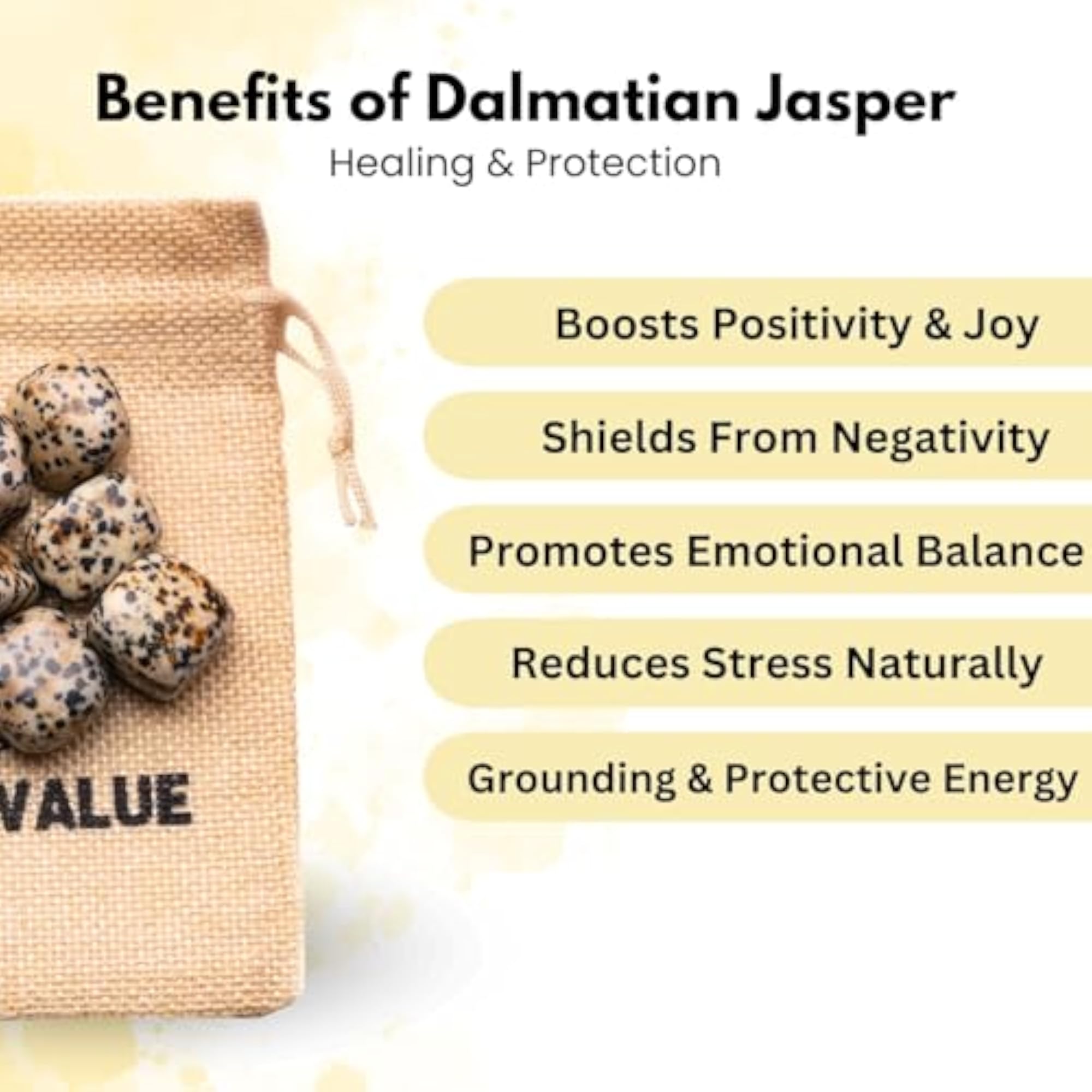Dalmatian Jasper Tumbled Pebbles for Vastu Feng Shui