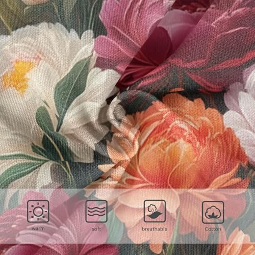 Vibrant Bouquet Peonies Floral Cute Panties Girl Toddler Underwear Custom Cotton Print Kids Briefs Undies 2t3