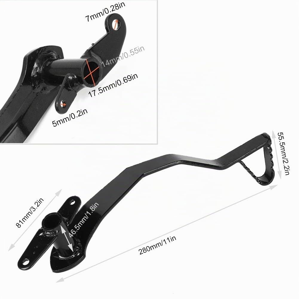 Yosoo levier de frein, Pédale de Frein Hydraulique Arrière et Remplacement du Ressort remplacement pour Pit Dirt Bike 50cc 110cc 125cc