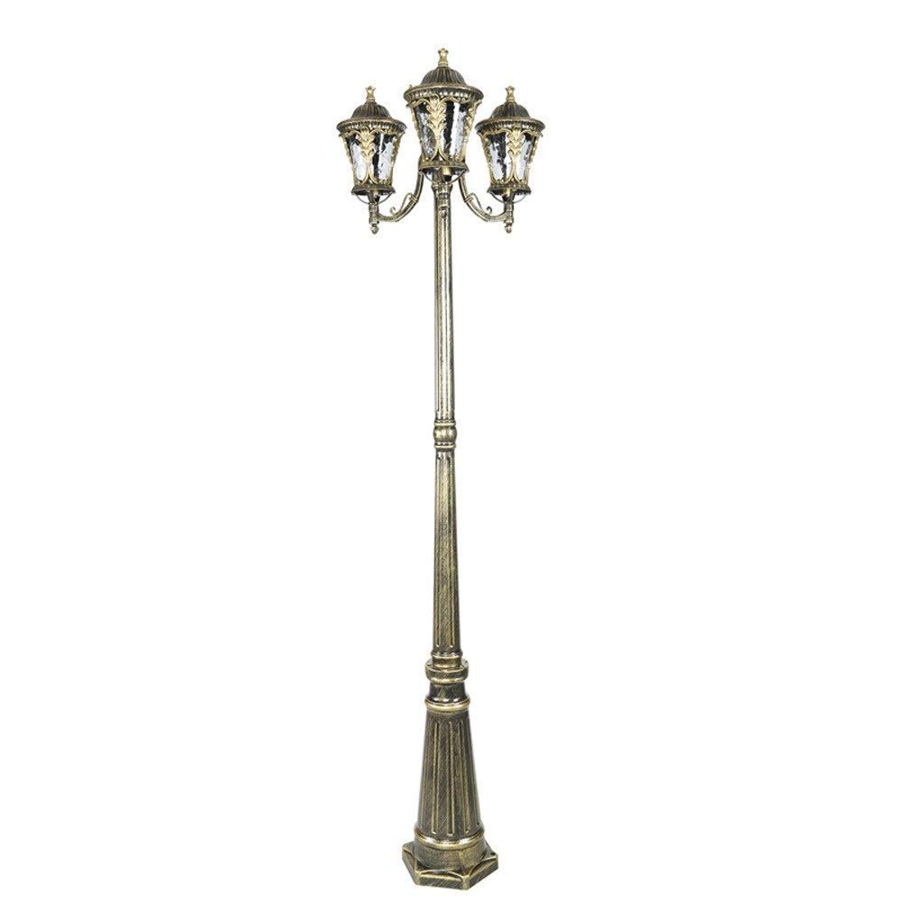 GTHTUHFD Outdoor Post Lamp Triple-Head Pole Pillar Light Electric E27 Landscape Path Deck Dual Purpose Street Waterproof Ip55,2.5m-B