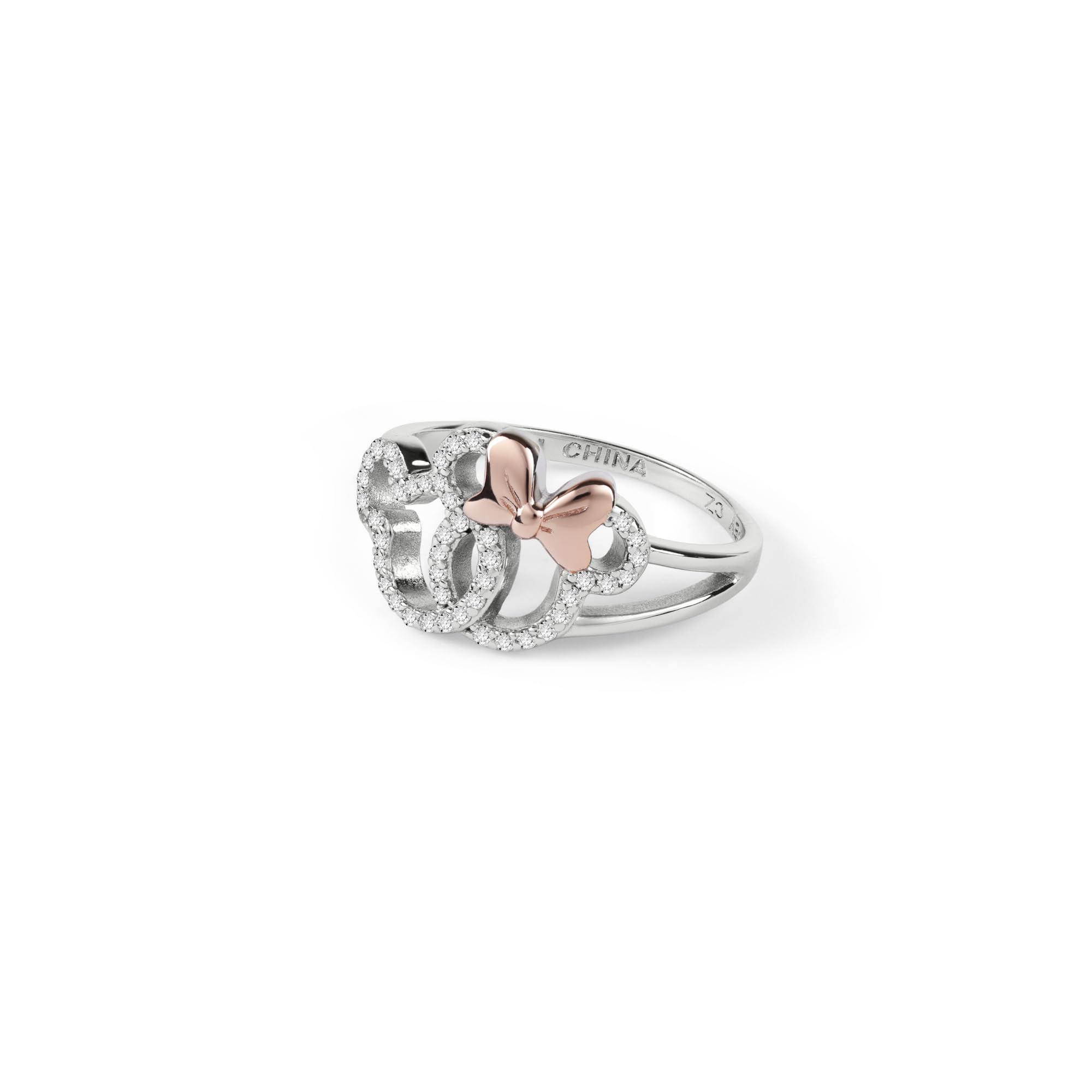 Disney Mickey y Minnie - Anillo de plata de ley para niñas