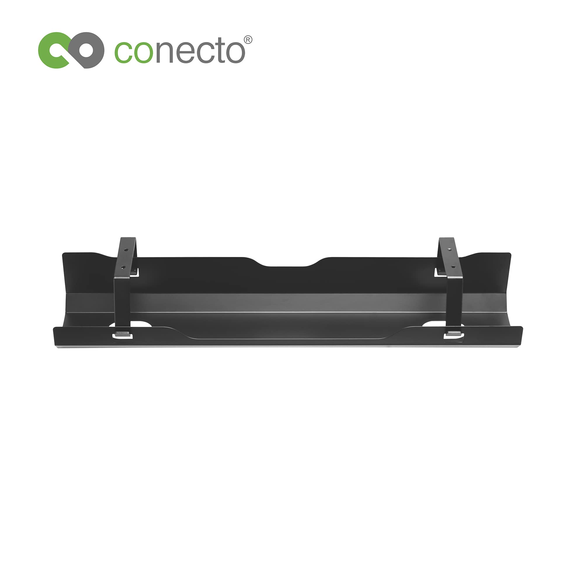 conecto Kabelhalterung für Schreibtische, Kabelmanagement mit Untertischmontage, schwarz, SA-CC50880