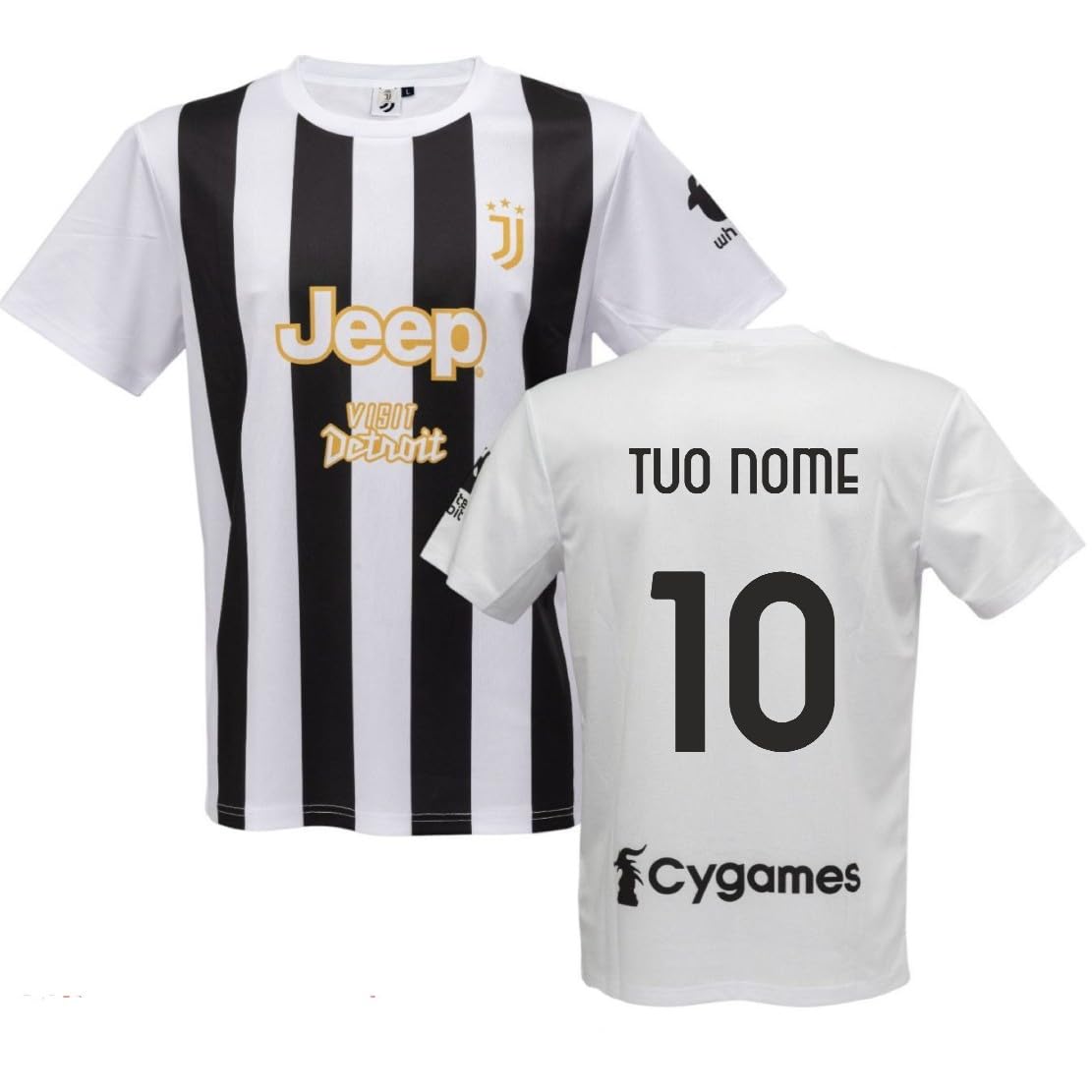 JUVENTUS Maglia Calcio Juve Bianco Nera | Campionato Serie A | Replica Ufficiale FC | Scegli Il Tuo Giocatore Gatti Cambiaso Yildiz Conceição Vlahovic PS 41410-MIX-3