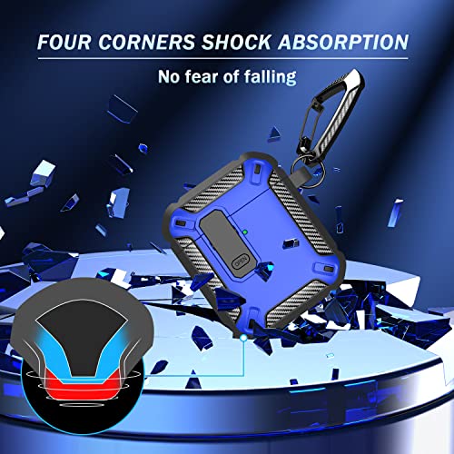 Image of RFUNGUANGO for AirPods 2 Case Carbon Fiber Series, Blue