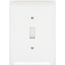 Mulberry 76771 Cold Rolled Steel Device Mount Princess/Maxi Size 1-Gang Toggle Switch Wallplate 1 Toggle Switch White