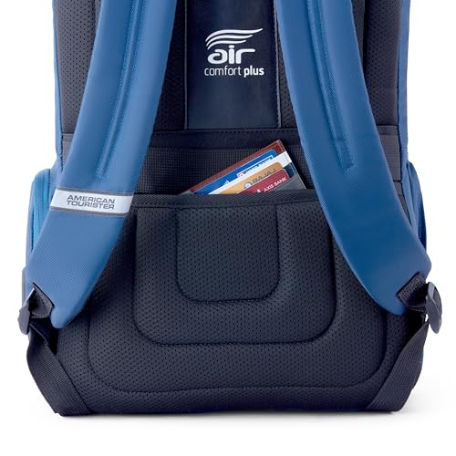 Image of American Tourister Segno 4.0 | 30 Ltrs | 3 Compartments | Bottle Pocket | Ergonomic Padded Back Panel & Shoulder Straps | Laptop Backpack | 1 Year International Warranty | Navy