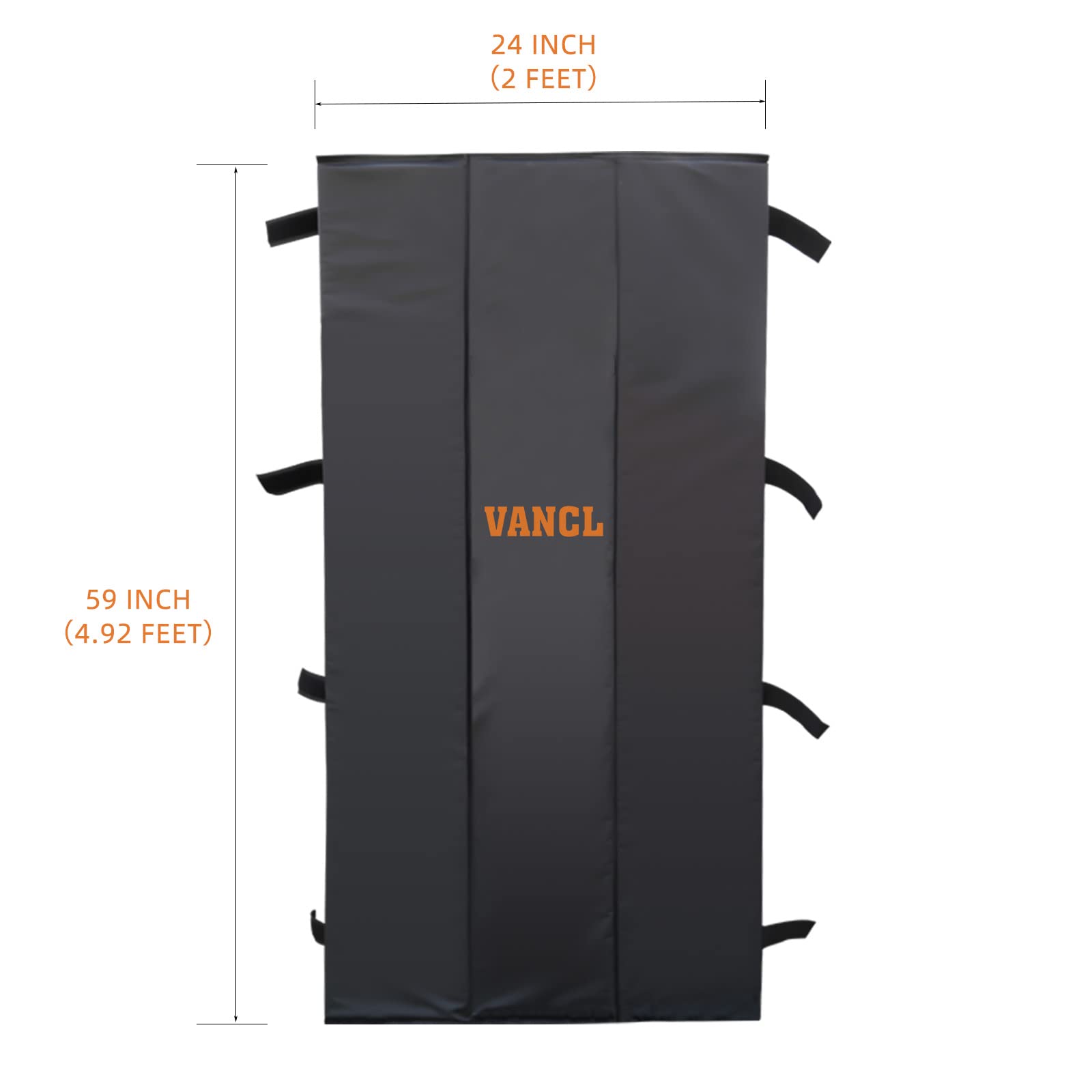 VANCL Heavy-Duty Pole Padding Outdoor Waterproof Durable Basketball Pole Pad Square UV-Resistant Pole Padding for Square Pole for Protection Black (Fit 6x6 Inch Pole-5 Feet High)…