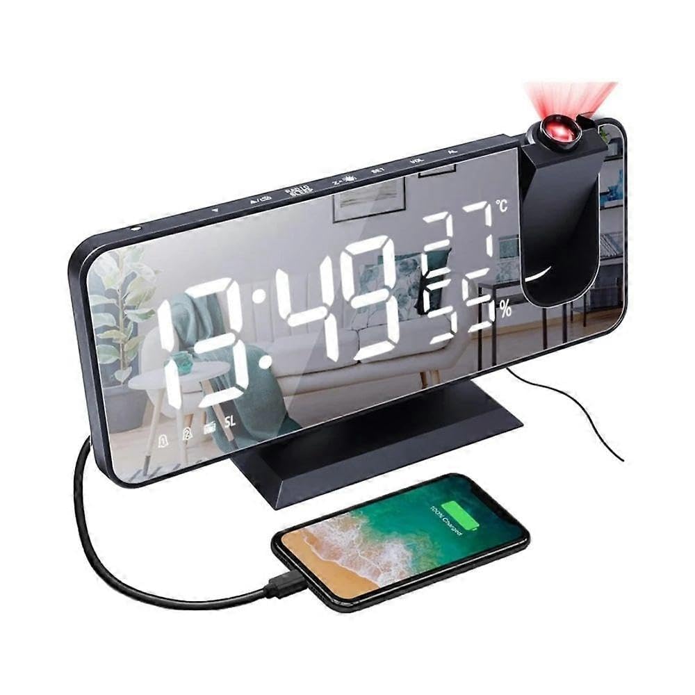 JOYHAPPST LED mirror large screen projection electronic clock
