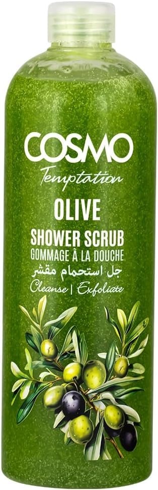 Cosmo Temptation Olive Shower Scrub 1000ml, Moisturizing Body Wash, Cleanse and Exfoliate, All Skin Type, Face & Body Scrubs, Shower Gel For Men & Women-image-20