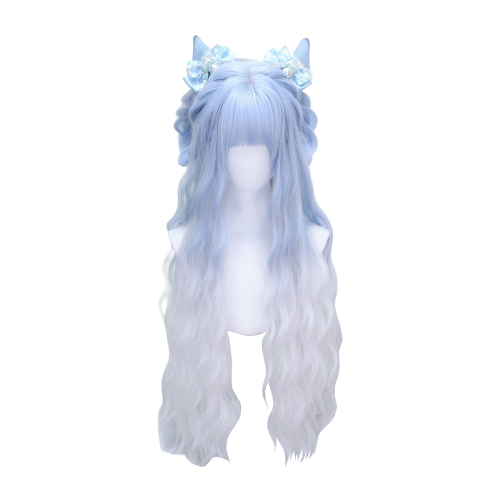 Amazon.co.jp: [ラウバオショッピング]ロリータ 水色 白 
