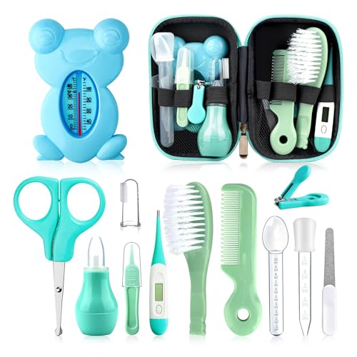 Image of Baby Grooming Kit, Infant Safety Care Set with Hair Brush Comb Nail Clipper Nasal Aspirator,Baby Essentials Kit for Newborn Girls Boys