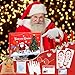 Santa Evidence Kit - Proof of Santa Visit - Santa Footprint Stencil with Snow, Santa Drivers License Button Glasses Gloves, Nice List Certificate Bell Reindeer Bag, Christmas Eve Gift Box Fillers