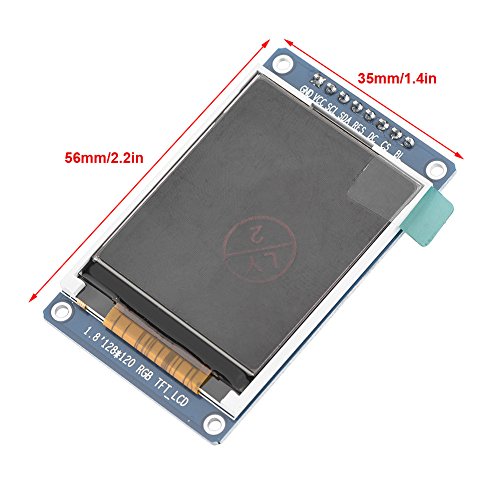 Image of Bewinner 1.8inch LCD Display Module, TFT Screen Module 128 x 160 Resolution Onboard Driver ST7735 SPI Interface, Full-Color LCD Screen Display Controller Module
