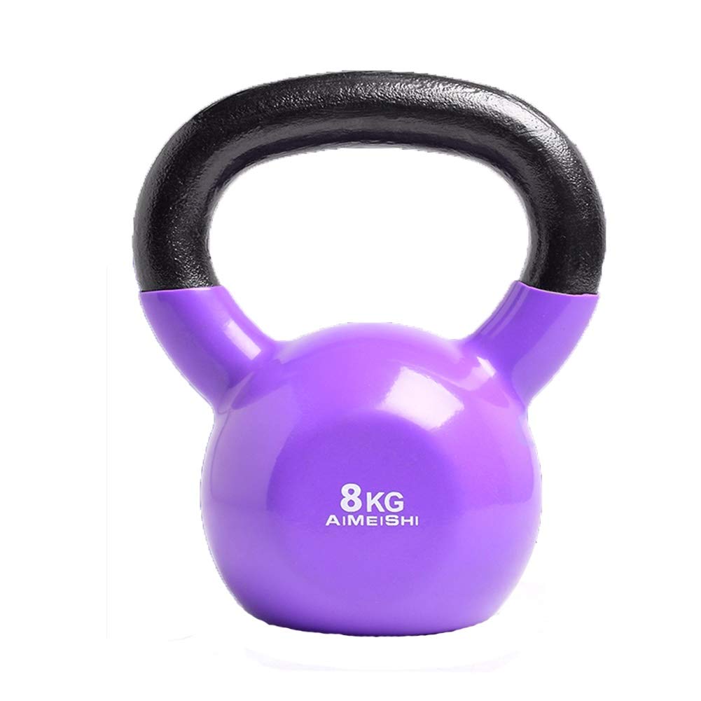 Kettlebell AGYH GHISA Pesi, Manico Antiscivolo E La Base, con Protezione in Gomma, for Il Fitness E Cross Training, 8kg