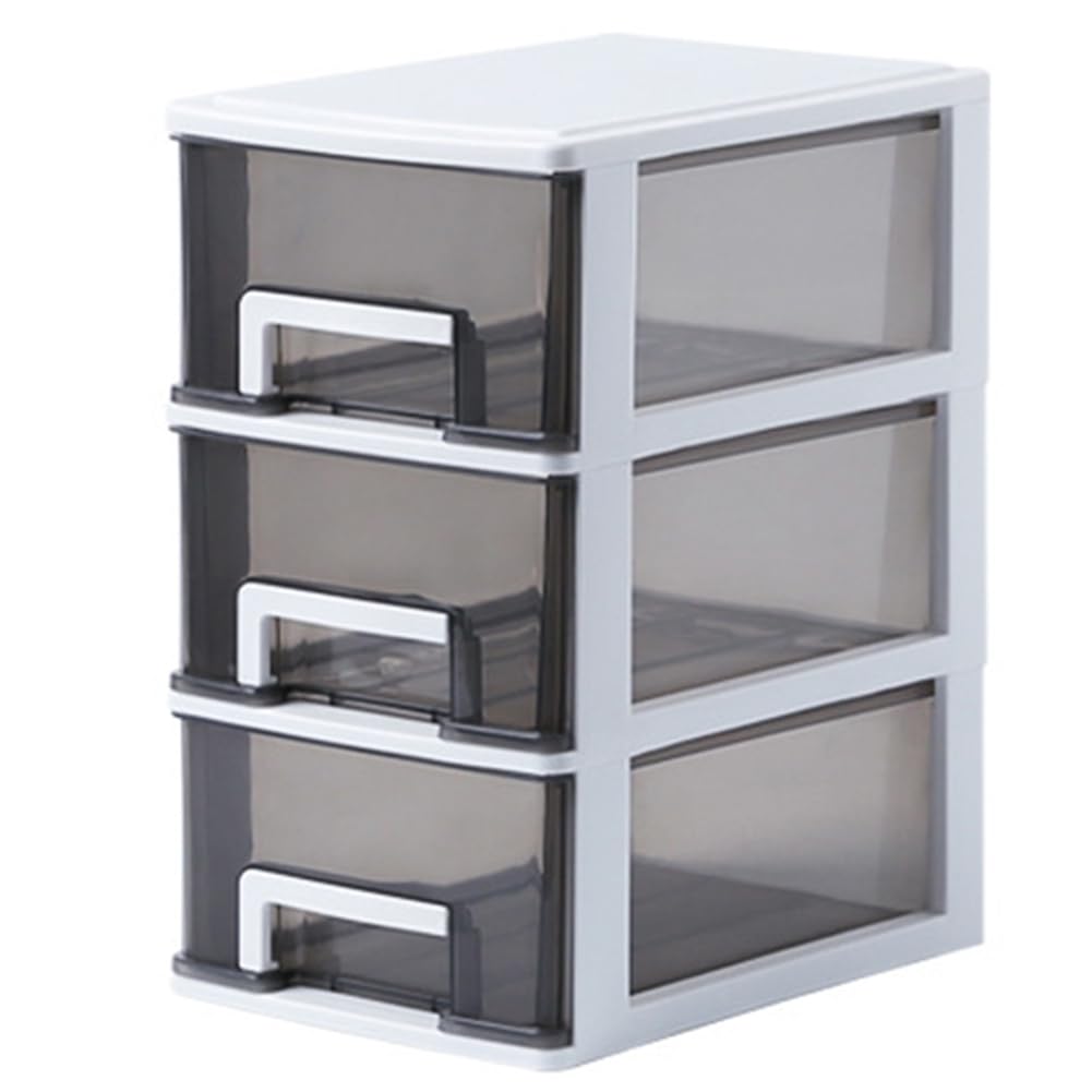 Hndhbfgrt Drawer Type Storage Box Four Layer Transparent Storage Box Drawer Organizer Plastic Organizer 3 Drawer